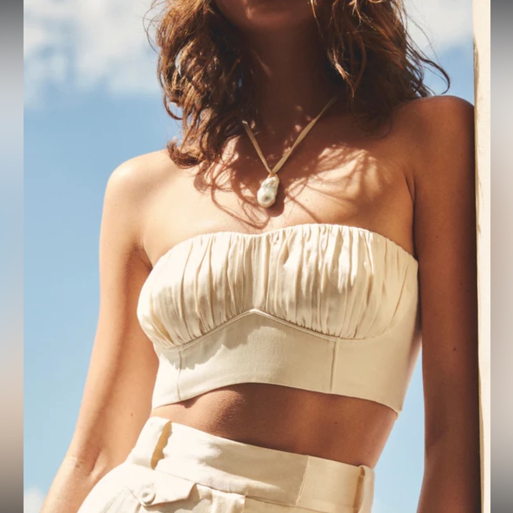 NWT - Shona Joy La Lune Corded Ruched Top